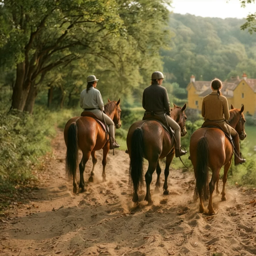 Balade à cheval en Dordogne, autour de Bourrou