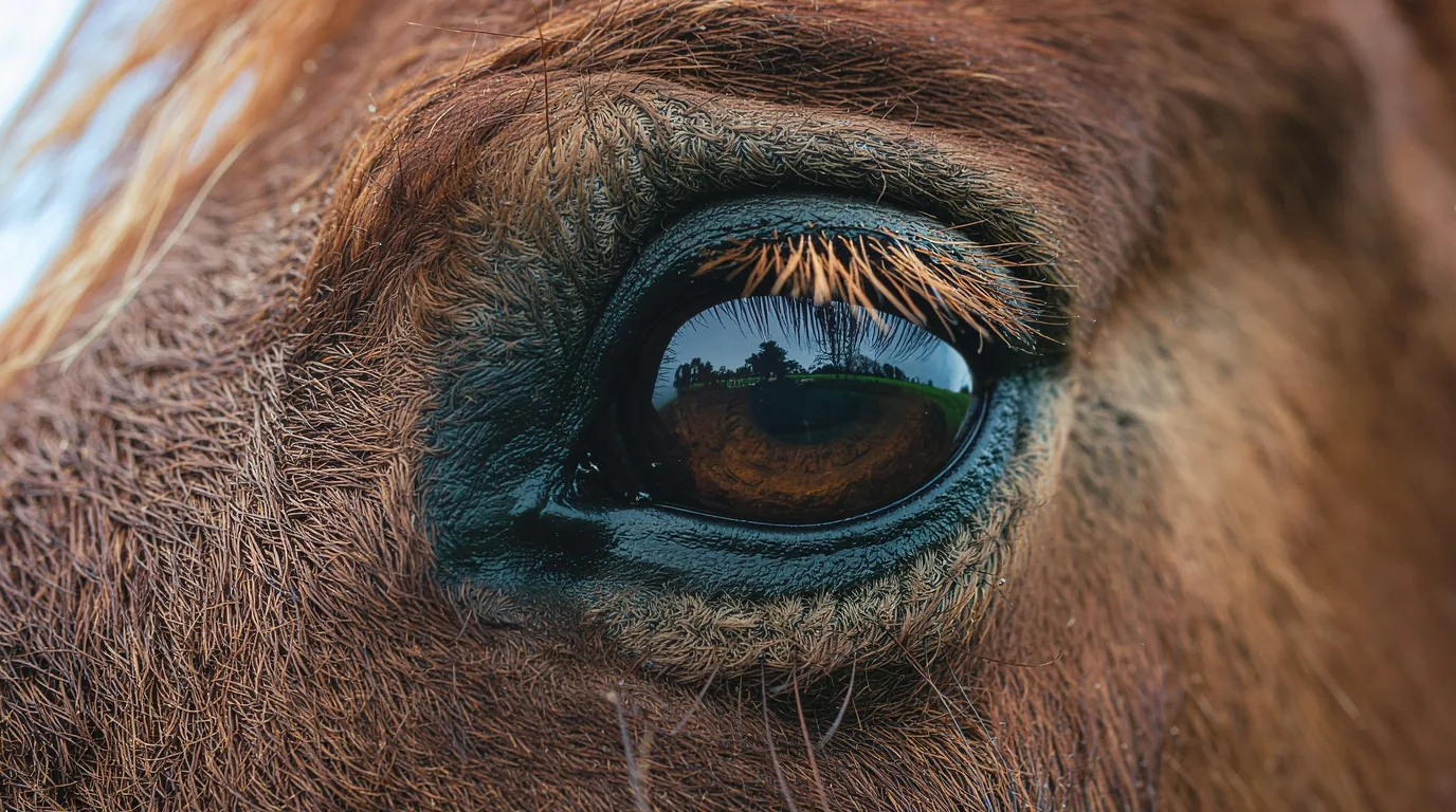 Un regard de cheval au Centre équestre de Bourrou, Bourrou