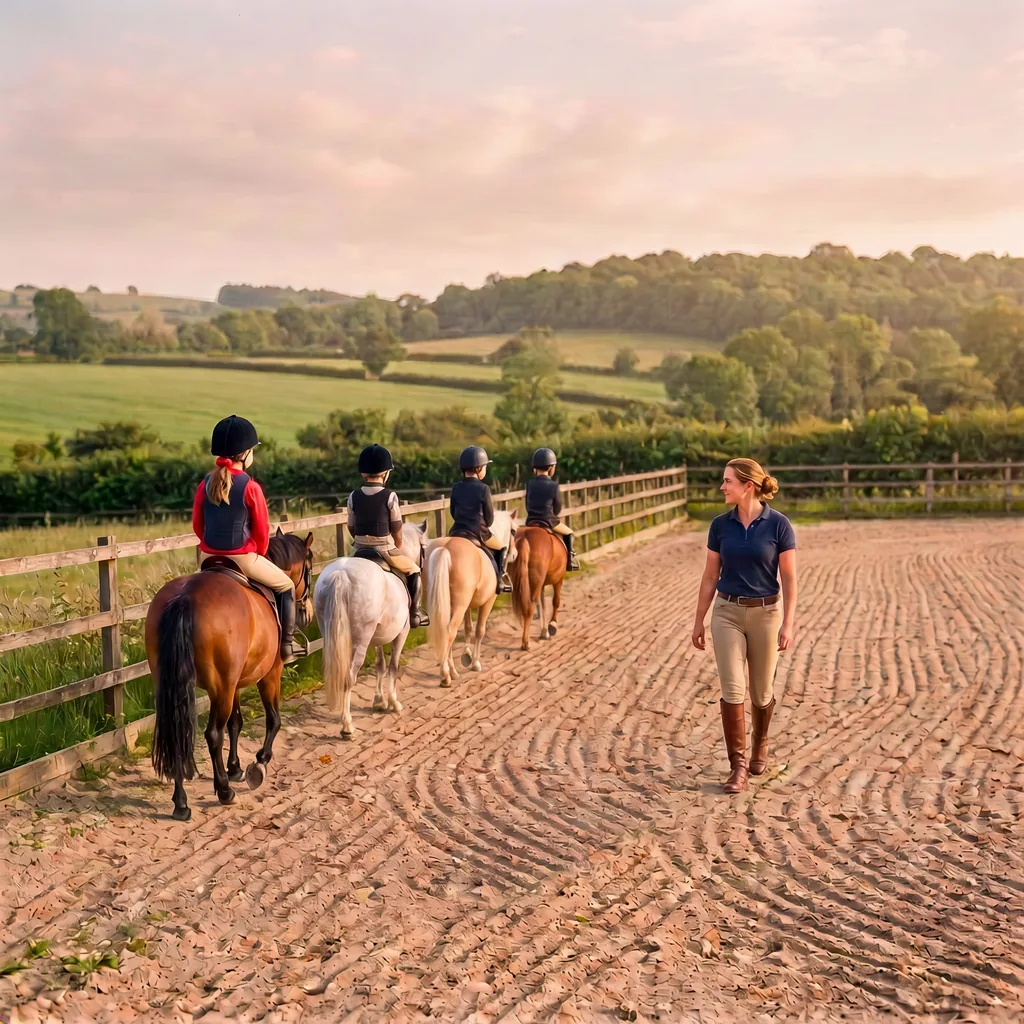Cours de poney à Bourrou, Dordogne